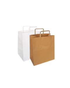 Shoppers con maniglia piatta - bianche o avana - All' ingrosso